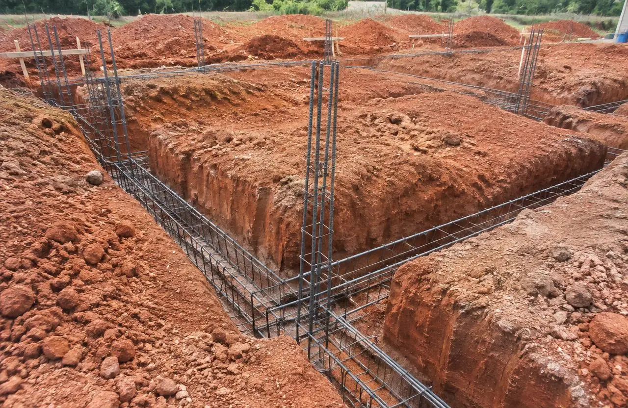 Footing trenches